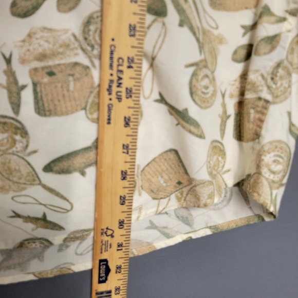 Salmon River Traders Shirt Mens Large Fishing Print Button Up Outdoors Casual - Picture 7 of 10